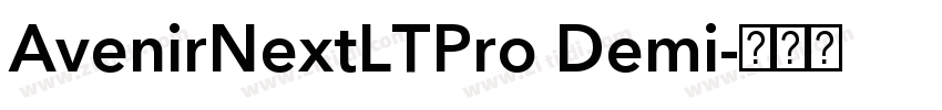 AvenirNextLTPro Demi字体转换